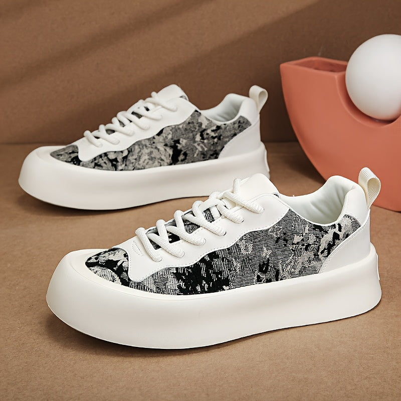 Men'S & Women'S Low-Top Sneakers - Lace-Up Round-Toe Casual Shoes with Arch Support, All-Season Comfort, & GreyTan - Minimalist Everyday Shoes for