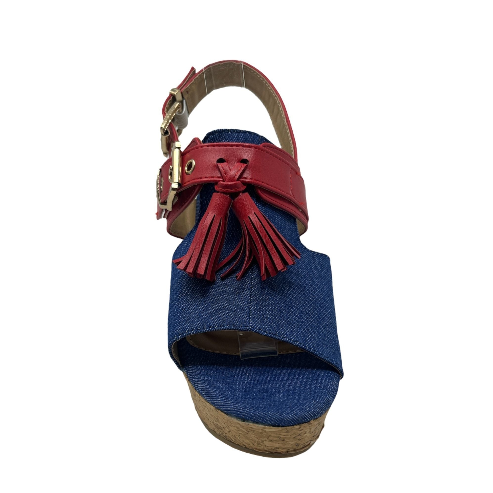 Ladies Fashion High Wedged Cork Sandals Cushioned Wedged Shoes