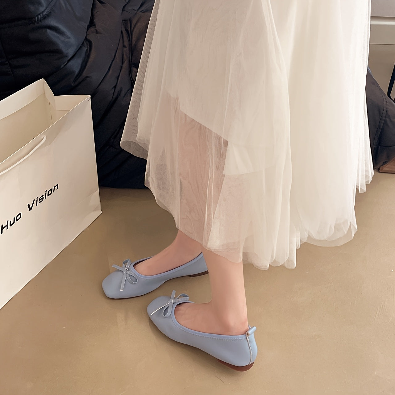 Women'S Vintage Blue Mary Jane Slip-On Shoes with Bow Detail - Perfect for Spring, Summer, and Fall - Versatile LoLita Style, Allseason Shoes|Vintageinspired Design|Rubber Sole