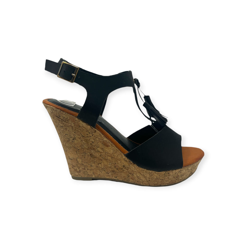 Ladies Fashion High Wedged Cork Sandals Cushioned Wedged Shoes