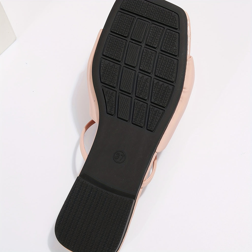 New Summer Collection of European And American Style Plus-Size Flat Sandals for Women with Bow, Perfect for Casual Beach Outings.