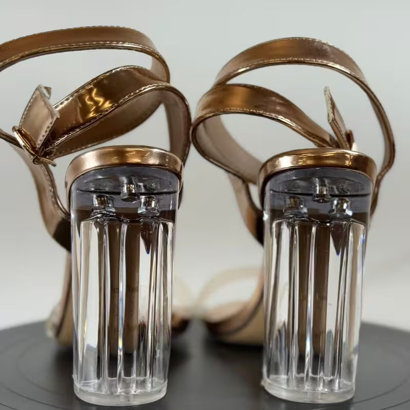 Goddess Glow Crystal Block Heels