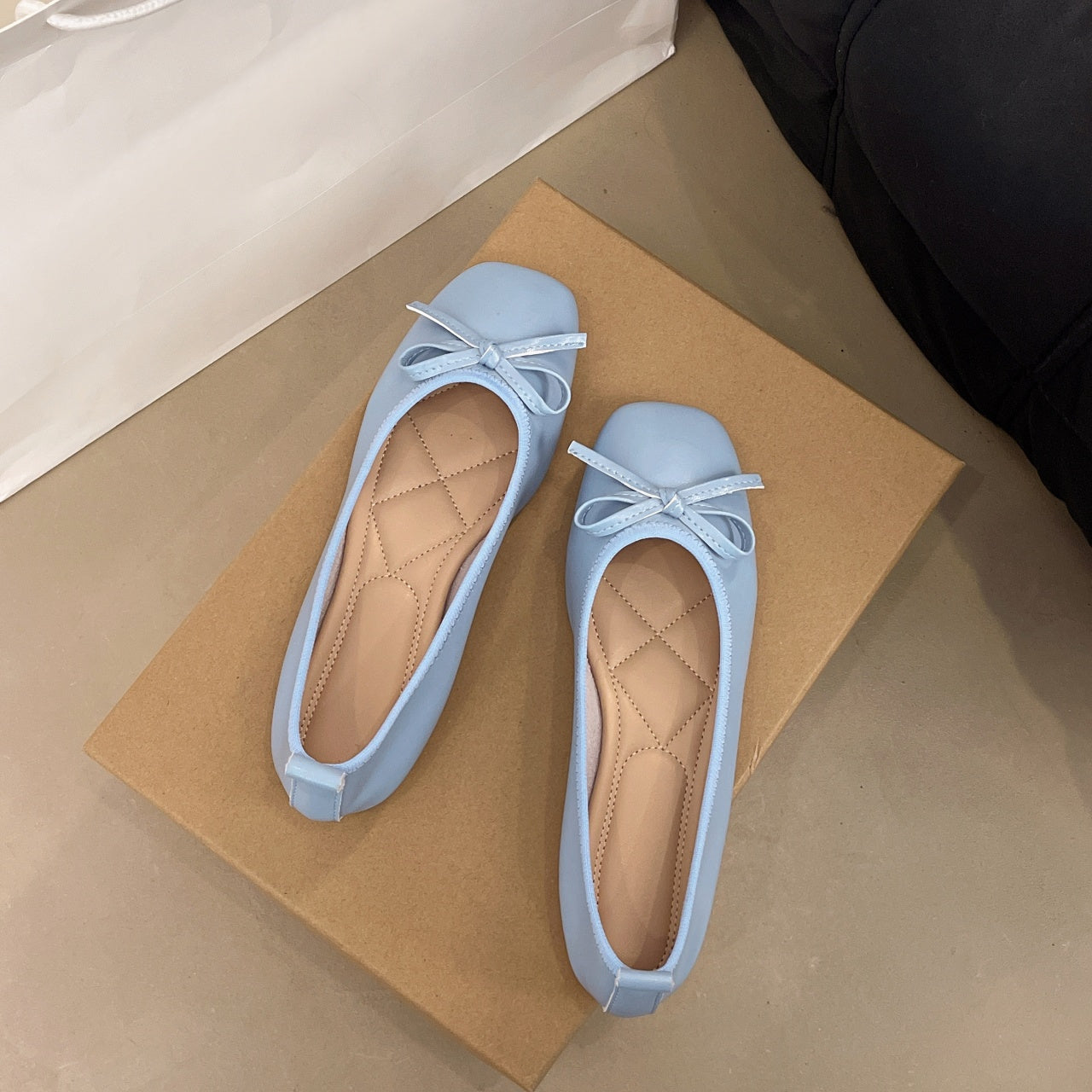 Women'S Vintage Blue Mary Jane Slip-On Shoes with Bow Detail - Perfect for Spring, Summer, and Fall - Versatile LoLita Style, Allseason Shoes|Vintageinspired Design|Rubber Sole