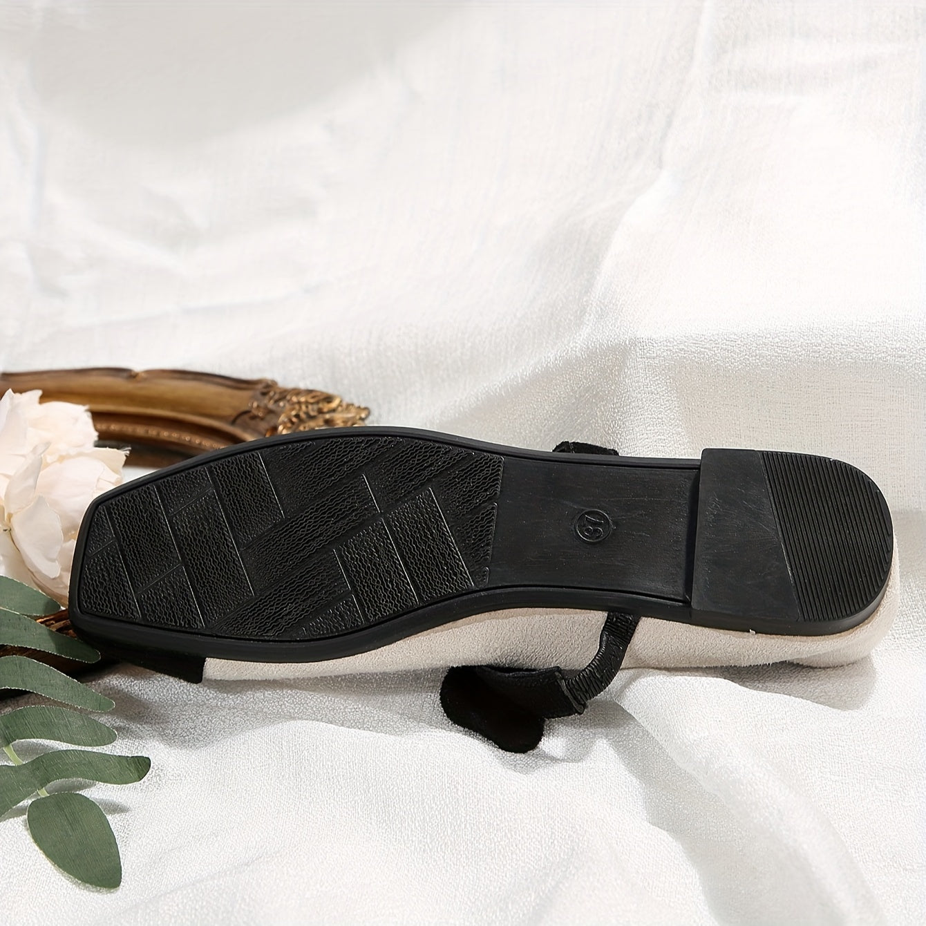 Women's Contrast Color Flat Shoes, Elegant Bowknot Decor Slip On Shoes, Lightweight & Comfortable Shoes