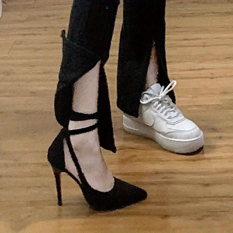 Women's Sexy French high-heeled shoes - Pointed Toe Stiletto heels, Slip-Resistant Rubber Sole, Formal & Party Evening Shoes - Elegant Women's Dress Footwear