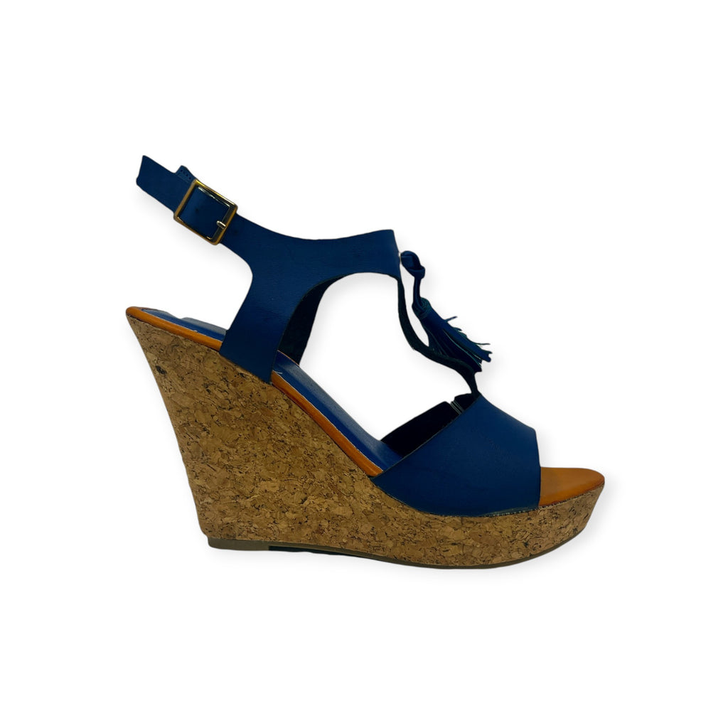 Ladies Fashion High Wedged Cork Sandals Cushioned Wedged Shoes