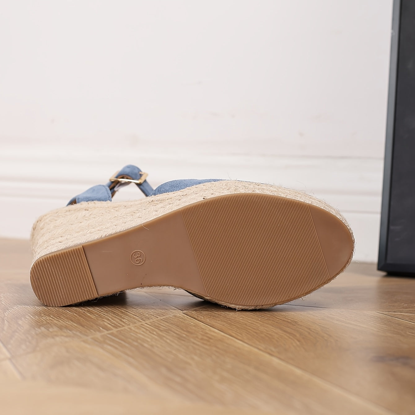 Women'S Summer Platform Wedge Shoes - Breathable Fabric Upper, Non-Slip TPR Sole, Round Toe Design with Ankle Strap & Buckle Closure, Light Casual Shoes for Casual Attire, Strappy Shoes