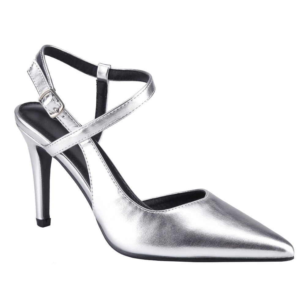 Elegant and fashionable new spring and summer pointed stiletto heels, back-opening design single-strap sandals, wedding party commuting essentials