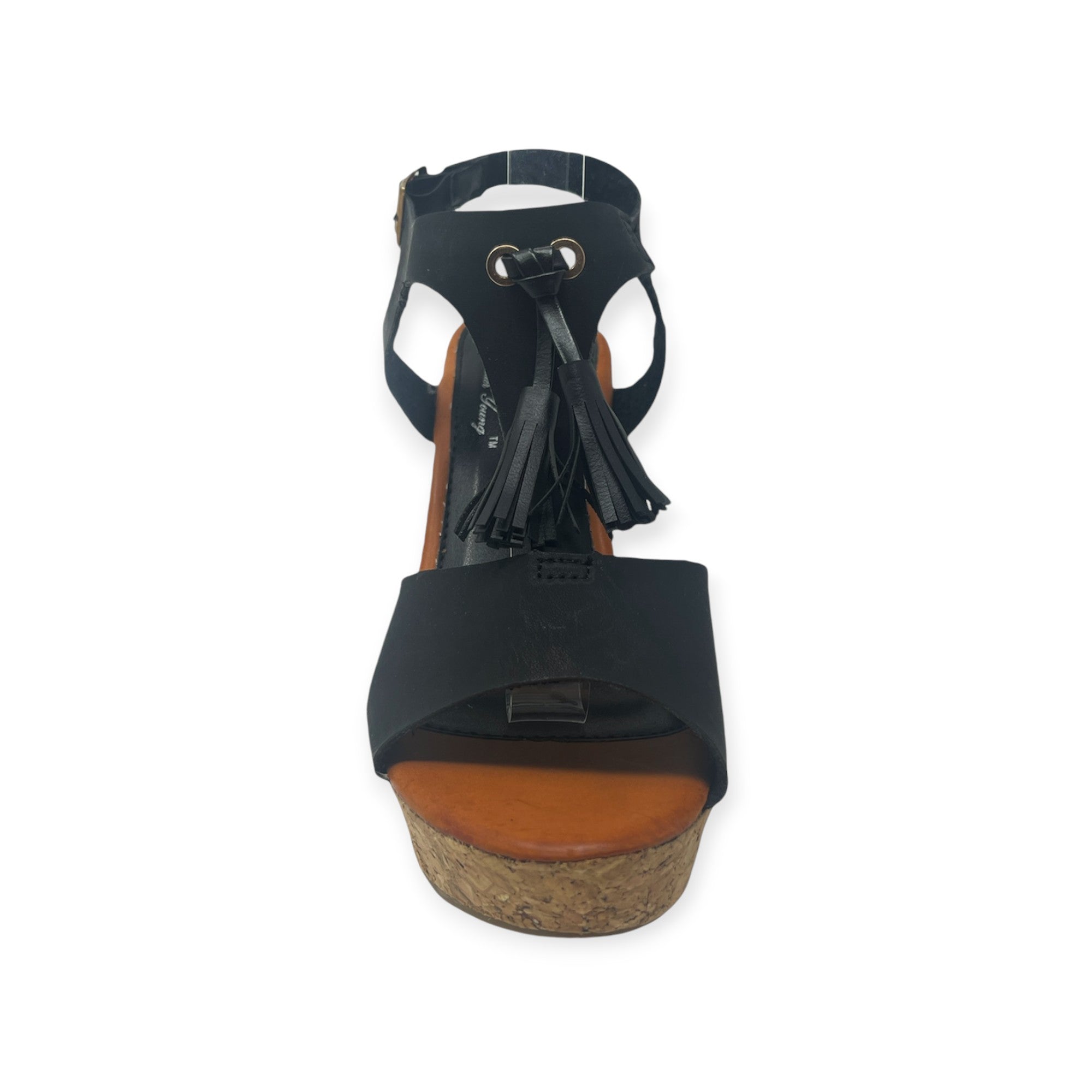 Ladies Fashion High Wedged Cork Sandals Cushioned Wedged Shoes