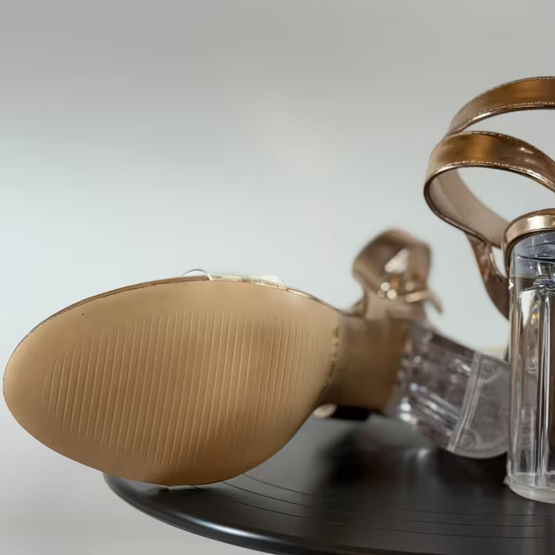 Goddess Glow Crystal Block Heels